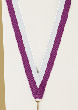 V-Cut Ribbon w/Snap Clip, Purple/White