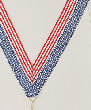 V-Cut Ribbon w/Snap Clip, Stars/Stripes