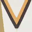 V-Cut Ribbon w/Snap Clip, Purple/Gold