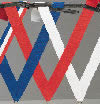 V-Cut Ribbon w/Snap Clip, Red