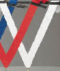 V-Cut Ribbon w/Snap Clip, White