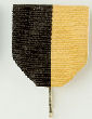 Drape Ribbon w/Snap Clip, Purple/Gold