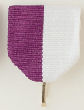Drape Ribbon w/Snap Clip, Purple/White