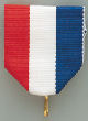 Drape Ribbon w/Snap Clip, Red/White/Blue