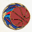 Basketball Color Star Medal