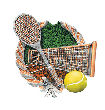 Tennis Color Plaque Mount