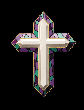 Cross Color Plaque Mount