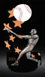 Baseball Sports Rocker Resin, 6 1/2 "